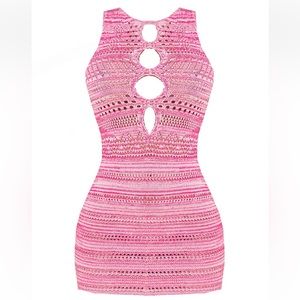 PLT Pink Crochet Dress